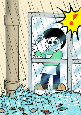 台風で水浸し