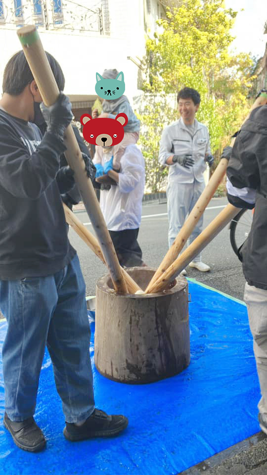 餅つきの様子